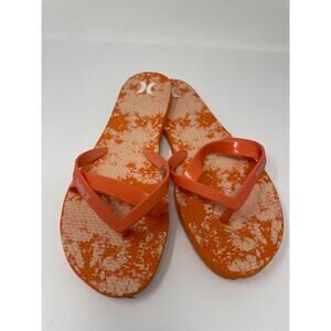 HURLEY WOMENS BRAVE FLIP FLOP SANDALS SIZE 9 M MELON B13 New